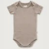 Kortærmet bodystocking i rib