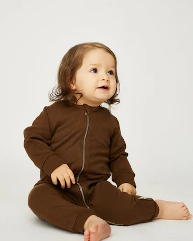 Langærmet heldragt på baby